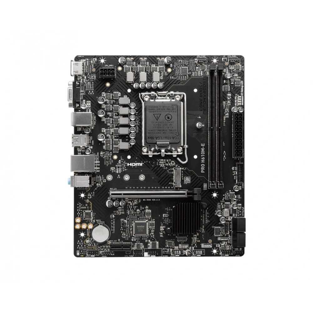 MSI PRO H610M-E DDR5 5600MHZ(OC) HDMI VGA M.2 mATX 1700P