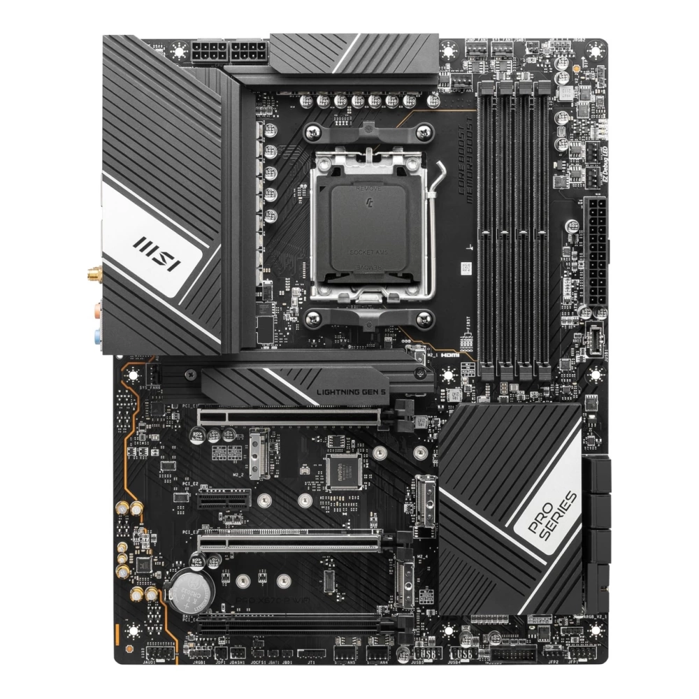 MSI PRO X670-P WIFI AM5 DDR5 6600MHZ(OC) 4X M.2 USB 3.2 HDMI DP 2.5G LAN AMD WIFI 6E RGB ATX