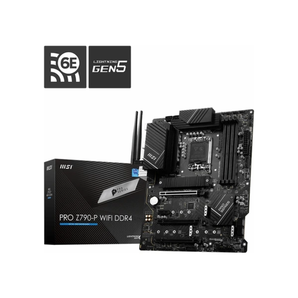 MSI PRO Z790-P WIFI DDR4 SOKET 1700 DDR4 5333MHZ(OC) PCI-E GEN5 M.2 USB3.2 DP HDMI 1X2.5G LAN  WI-FI 6E ATX