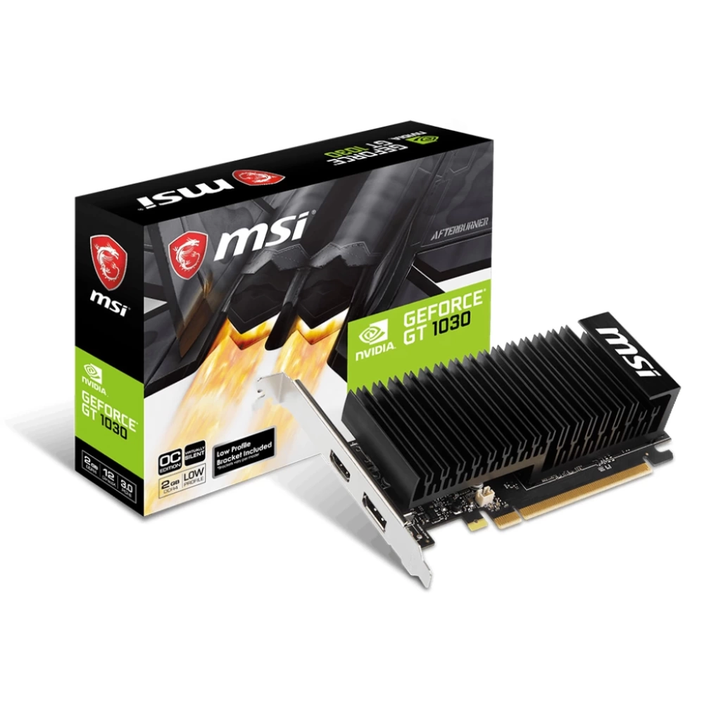 MSI VGA GEFORCE GT 1030 2GH LP OC GT1030 2GB GDDR5 64B DX12 PCIE 3.0 X16 (1XHDMI 1XDP)