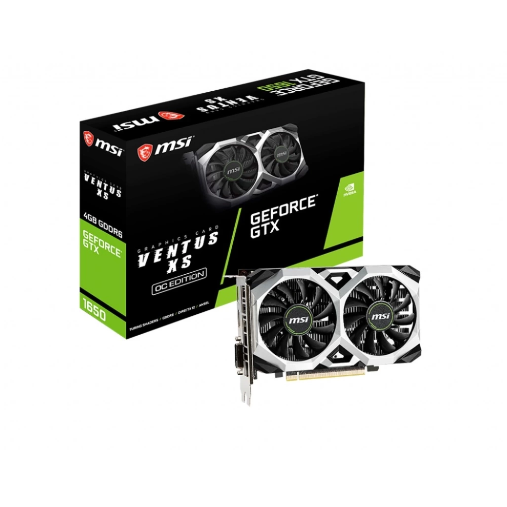 MSI VGA GEFORCE GTX 1650 D6 VENTUS XS OC 4GB GDDR6 128B DX12 PCIE 3.0 X16 (1XDVI 1XHDMI 1XDP)