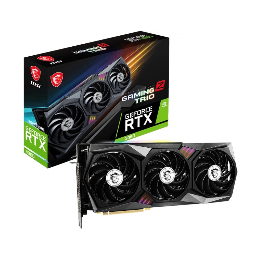 MSI VGA GEFORCE RTX 3060 GAMING Z TRIO 12G RTX3060 12GB GDDR6 192B DX12 PCIE 4.0 X16 (3XDP 1XHDMI)