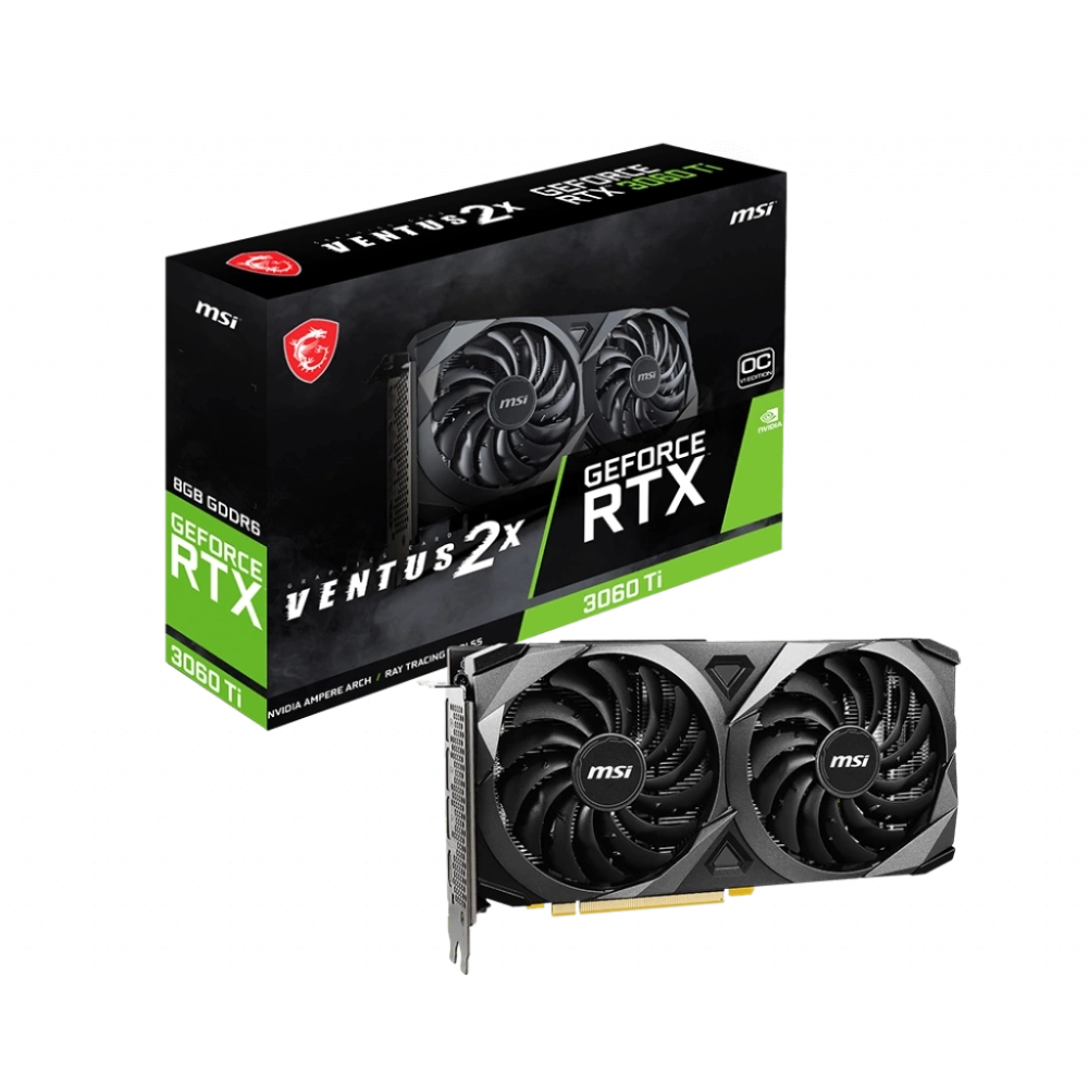 MSI VGA GEFORCE RTX 3060 TI VENTUS 2X 8G OCV1 LHR RTX3060TI 8GB GDDR6 256B DX12 PCIE 4.0 X16 (3XDP 1XHDMI)