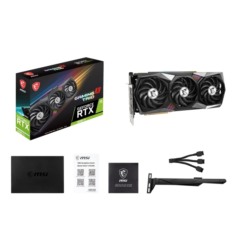 MSI VGA GEFORCE RTX 3090 TI GAMING X TRIO 24G RTX3090 TI 24GB GDDR6X 384B DX12 PCIE 4.0 X16 (3XDP 1XHDMI)