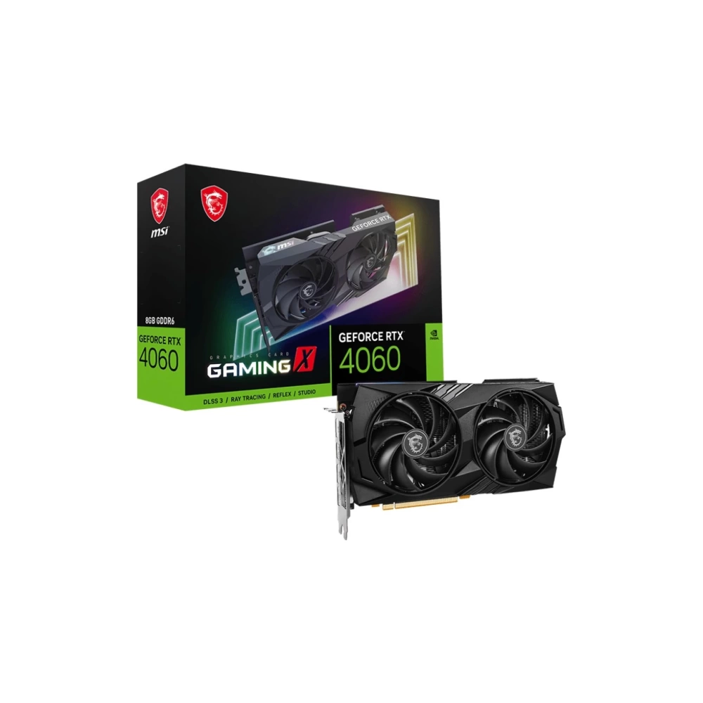 MSI VGA GEFORCE RTX 4060 GAMING X 8G RTX4060 8GB GDDR6 128B DX12 PCIE 4.0 X8 (3XDP 1XHDMI)