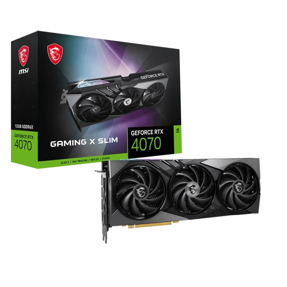 MSI VGA GEFORCE RTX 4070 GAMING X SLIM RTX4070 12GB GDDR6X 192B DX12 PCIE 4.0 X16 (3XDP 1XHDMI)