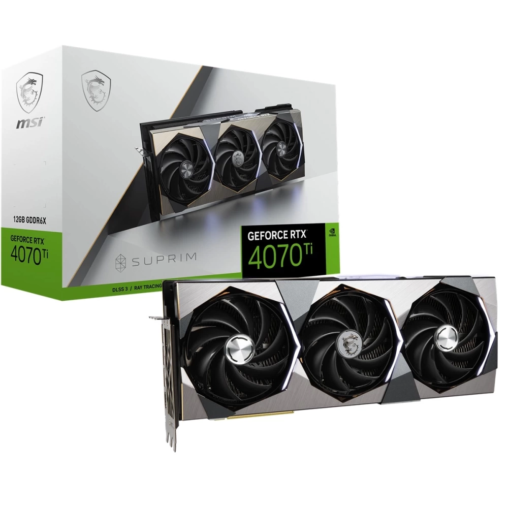 MSI VGA GEFORCE RTX 4070 TI SUPRIM 12G RTX4070 TI 12GB GDDR6X 192B DX12 PCIE 4.0 X16 (3XDP 1XHDMI)