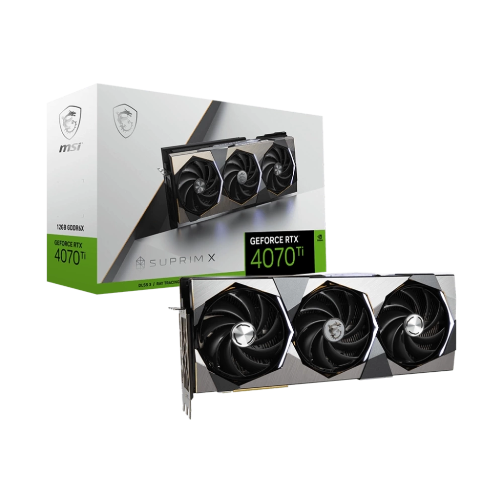 MSI VGA GEFORCE RTX 4070 TI SUPRIM X RTX4070 TI 12GB GDDR6X 192B DX12 PCIE 4.0 X16 (3XDP 1XHDMI)