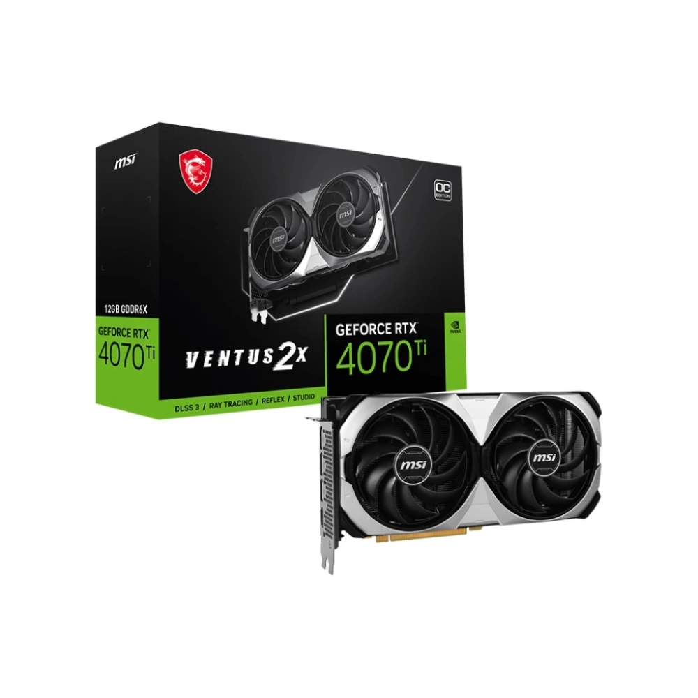 MSI VGA GEFORCE RTX 4070 TI VENTUS 2X 12G OC RTX4070 TI 12GB GDDR6X 192B DX12 PCIE 4.0 X16 (3XDP 1XHDMI)