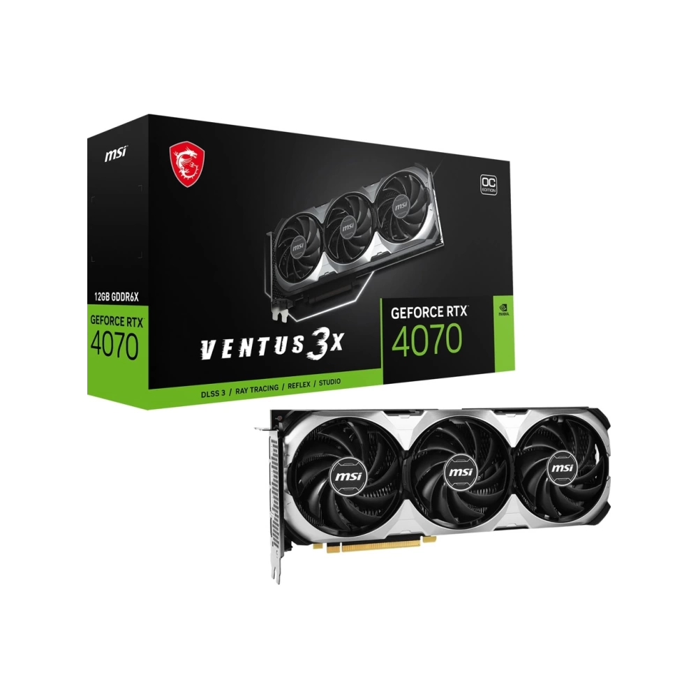 MSI VGA GEFORCE RTX 4070 VENTUS 3X 12G OC RTX4070 12GB GDDR6X 192B DX12 PCIE 4.0 X16 (3XDP 1XHDMI) Ekran Kartı