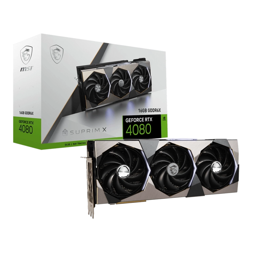 MSI VGA GEFORCE RTX 4080 16GB SUPRIM X RTX4080 16GB GDDR6X 256B DX12 PCIE 4.0 X16 (3XDP 1XHDMI)