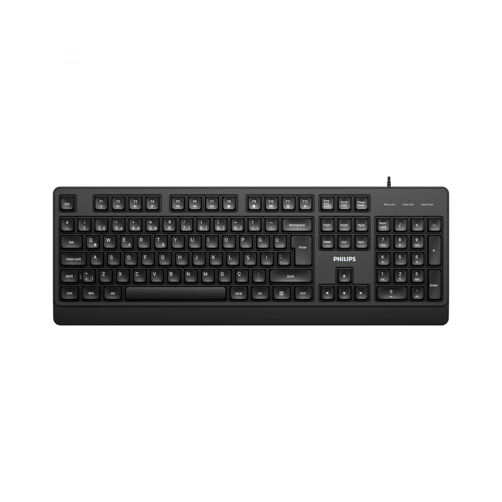 PHILIPS KABLOLU KLAVYE SPK6247B SİYAH
