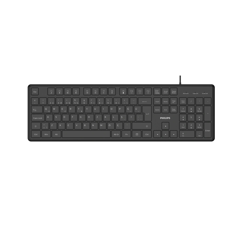 PHİLİPS SPK6248B USB KABLOLU TÜRKÇE Q KLAVYE SİYAH