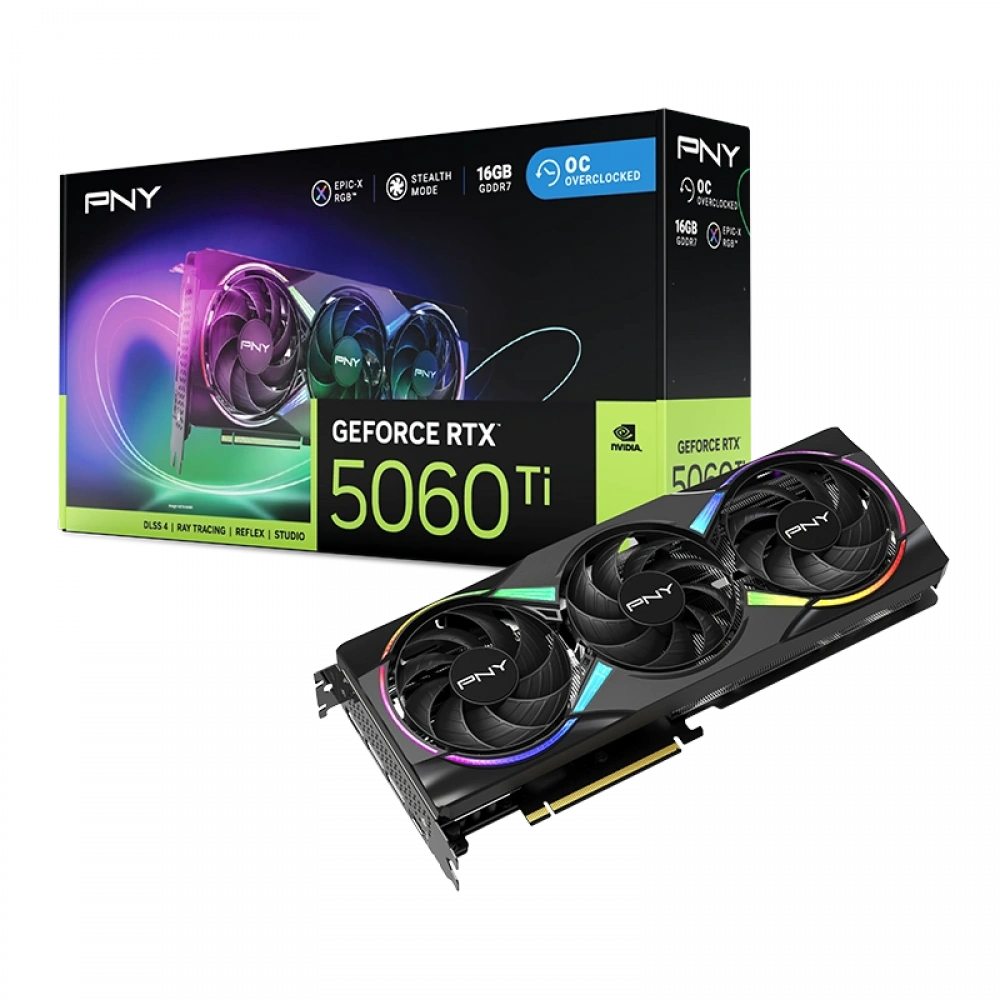 PNY RTX 5060 Ti EPIC-X ARGB OC 16GB GDDR7 128Bit (VCG5060T16TFXXPB1-O) Ekran Kartı