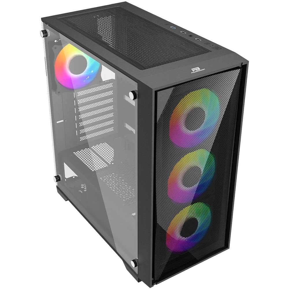 POWERBOOST PB-P711B USB 3.0 MESH ARGB FANLI GAMİNG KASA