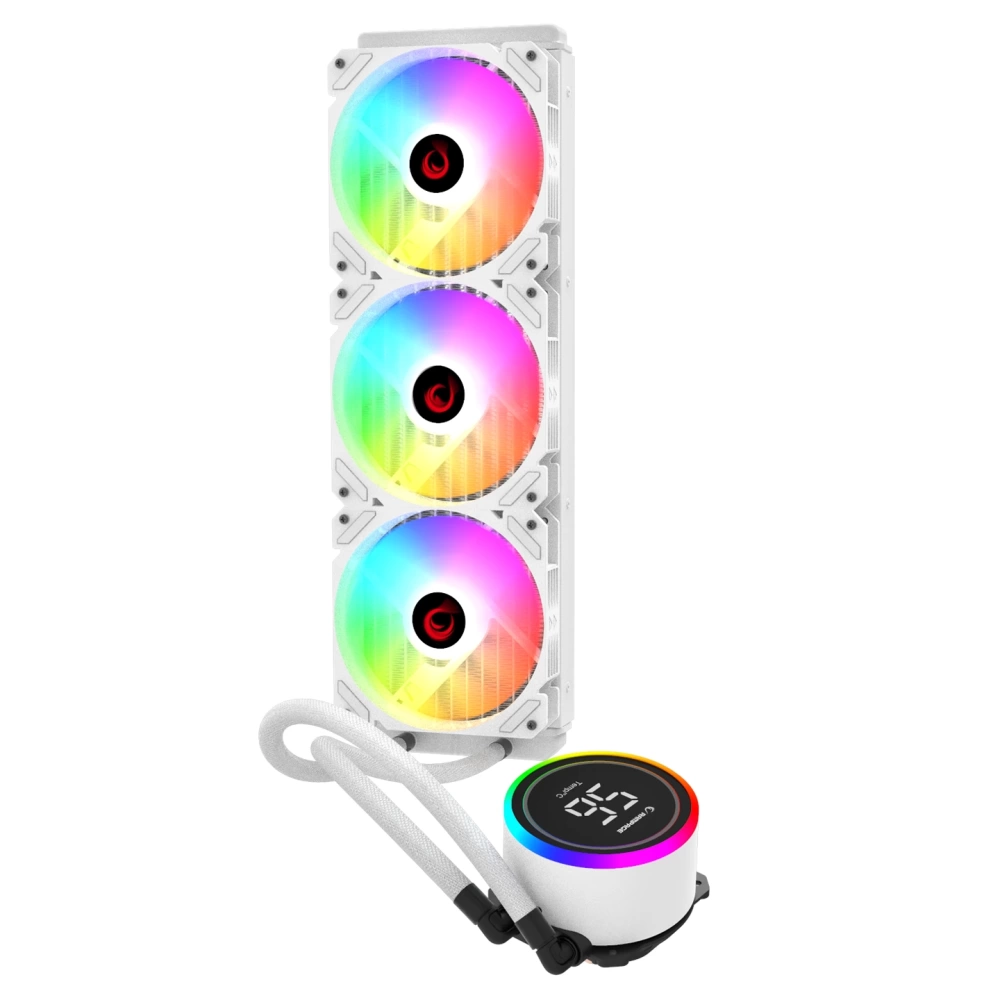 RAMPAGE HELIOS C17 BEYAZ 12CM FAN SICAKLIK GÖSTERGELİ INTEL LGA1700/AMD AM5 ARGB 360MM SIVI SOĞUTMALI CPU FAN