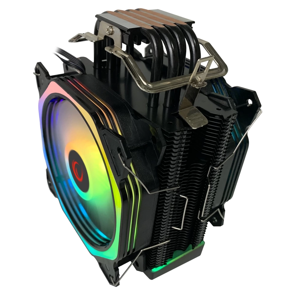 RAMPAGE OCTAGON C60 SİYAH 57CFM 1800RPM 2X12CM ARGB AM5/LGA1700 UYUMLU HAVA SOĞUTMALI CPU FAN