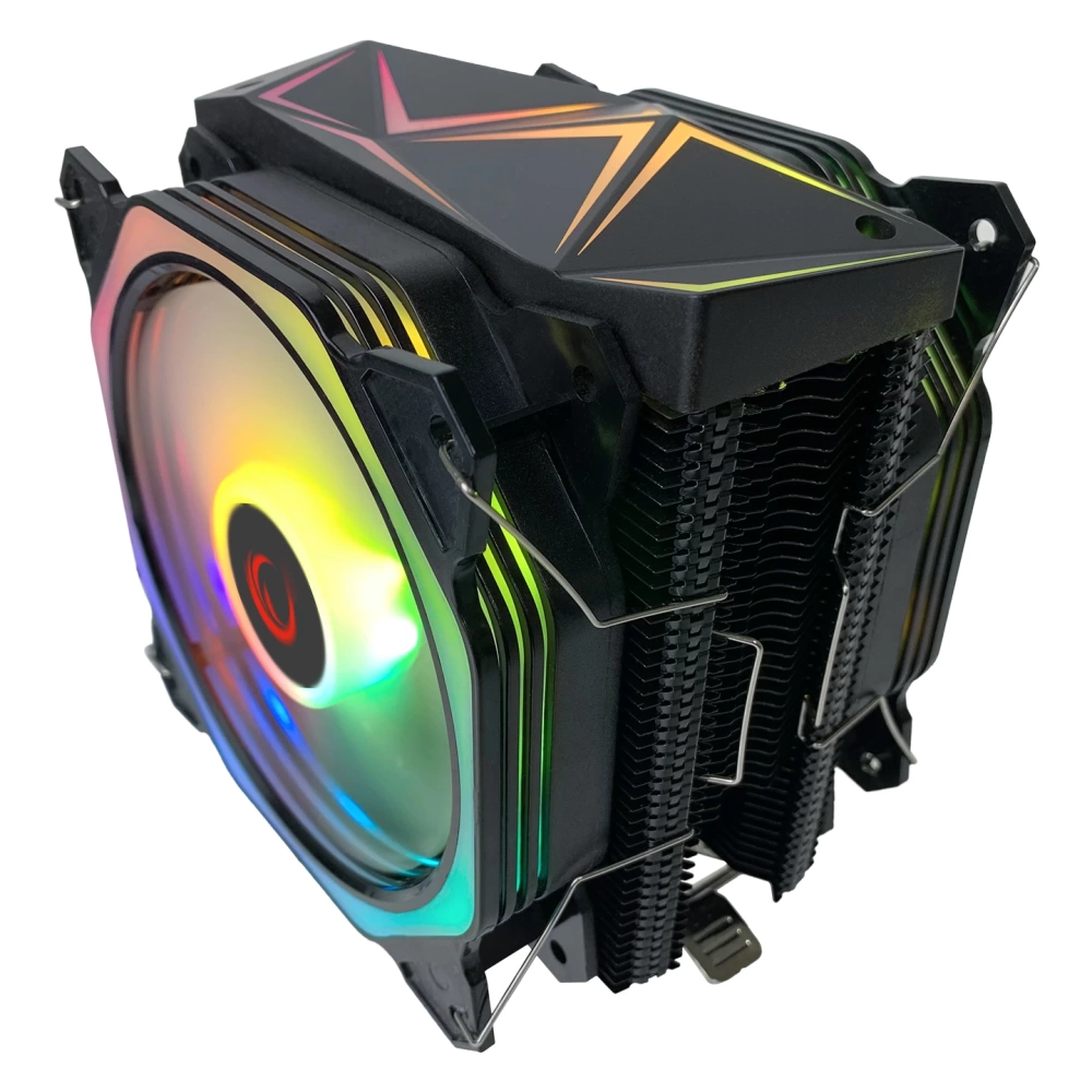 RAMPAGE OCTAGON C60 SİYAH 57CFM 1800RPM 2X12CM ARGB AM5/LGA1700 UYUMLU HAVA SOĞUTMALI CPU FAN