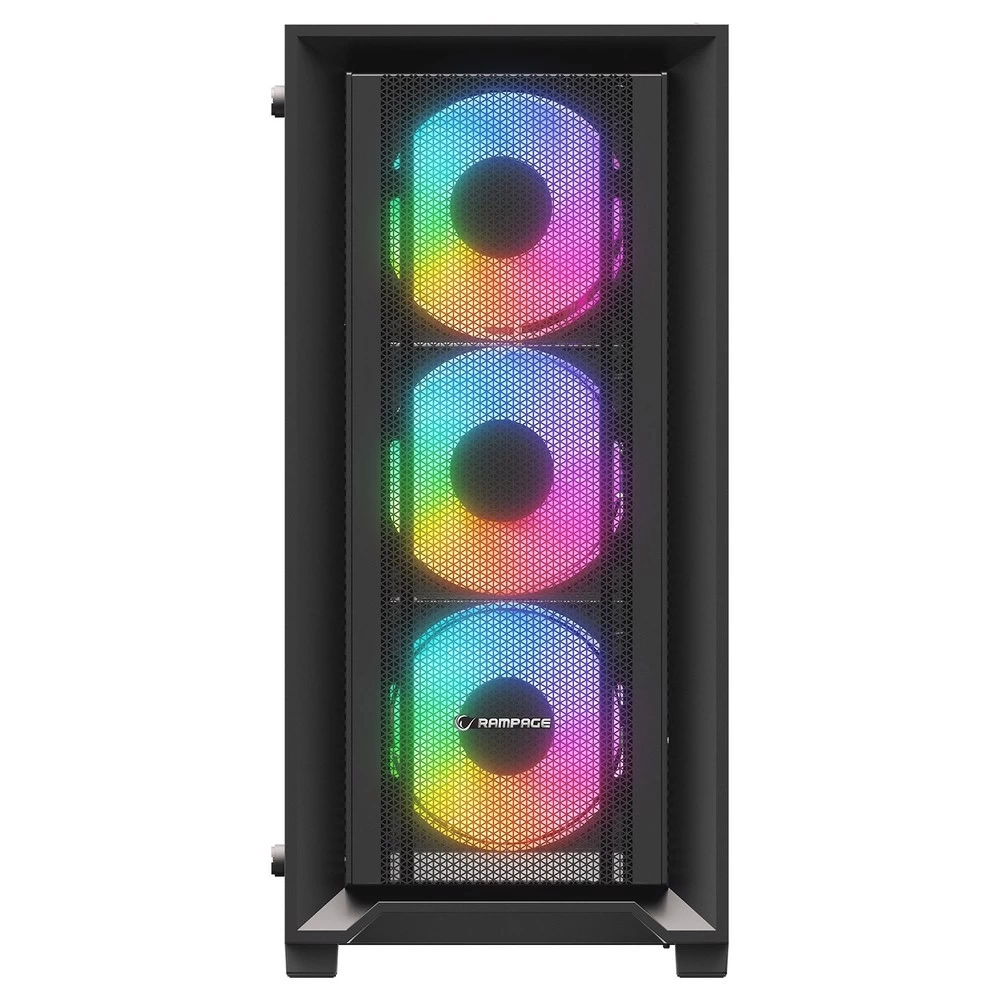 RAMPAGE VOYAGER 750W 80+ BRONZE SİYAH 4*RGB AUTO FAN ATX MİD-T GAMİNG OYUNCU KASASI RAMPAGE