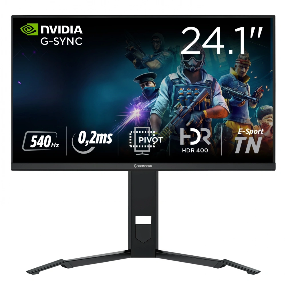 RAMPAGE ZENITH ZN24TN540 24.1 TN 0,2MS 540HZ ADAPTİVE SYNC HDR400 PC FLAT OYUNCU MONİTÖRÜ