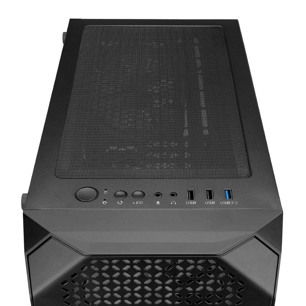 RAMPAGE ZUKO 600W 80+ BRONZE SİYAH 4*14CM RAİNBOW TEMPERLİ CAMLI ATX MİD-T GAMİNG OYUNCU KASASI