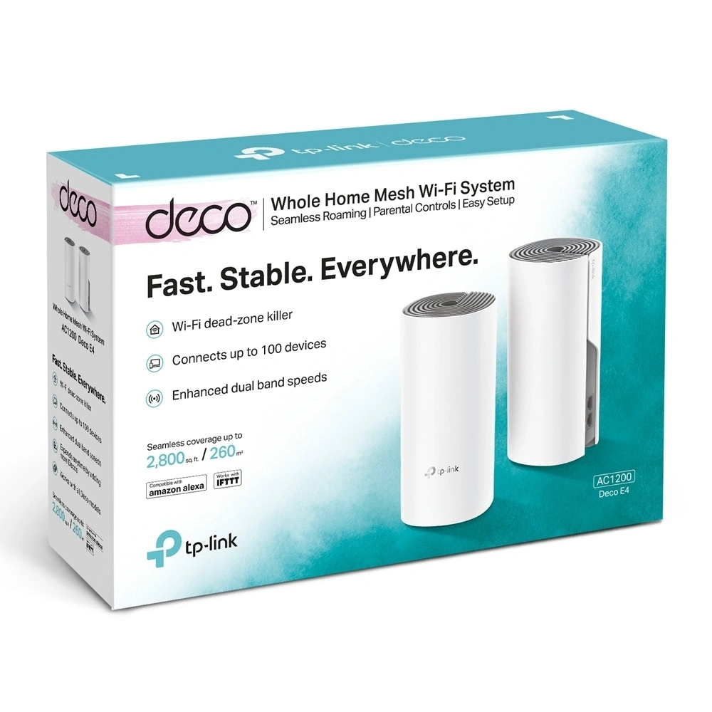 TP-LINK DECO-E4-2P AC1200 2PORT ACCESS POINT(İKİLİ PAKET)