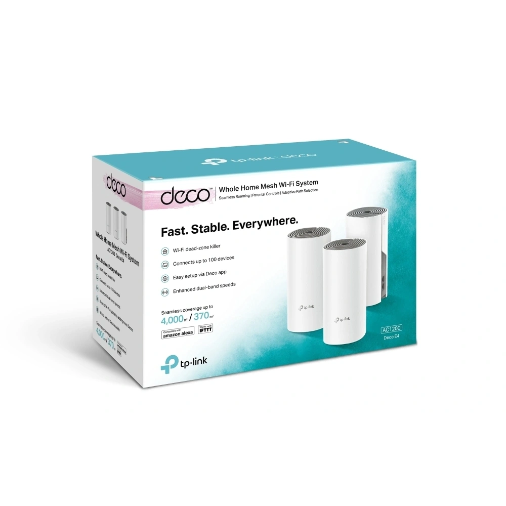 TP-LINK DECO-E4-3P AC1200 2PORT ROUTER(ÜÇLÜ)