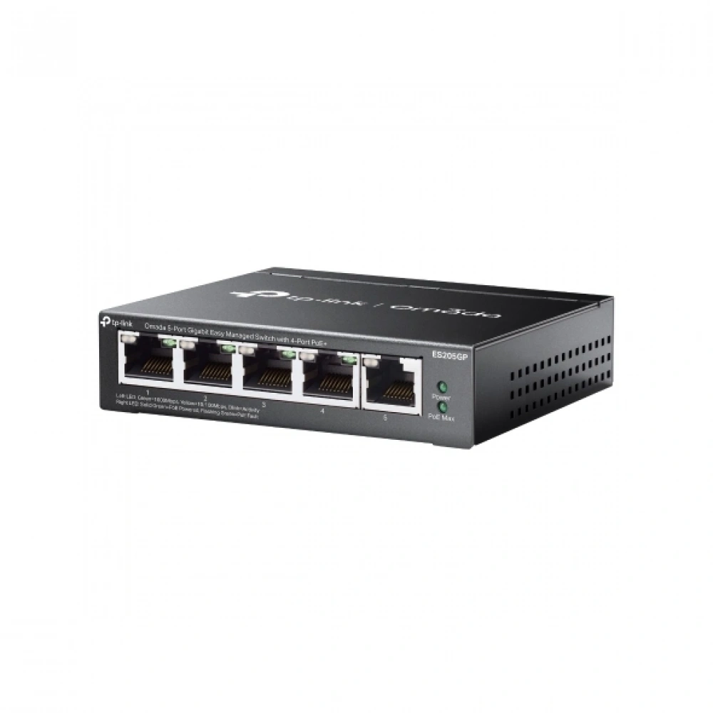 TP-LINK ES205GP 5 PORT YÖNETİLEBİLİR 65W POE SWITCH