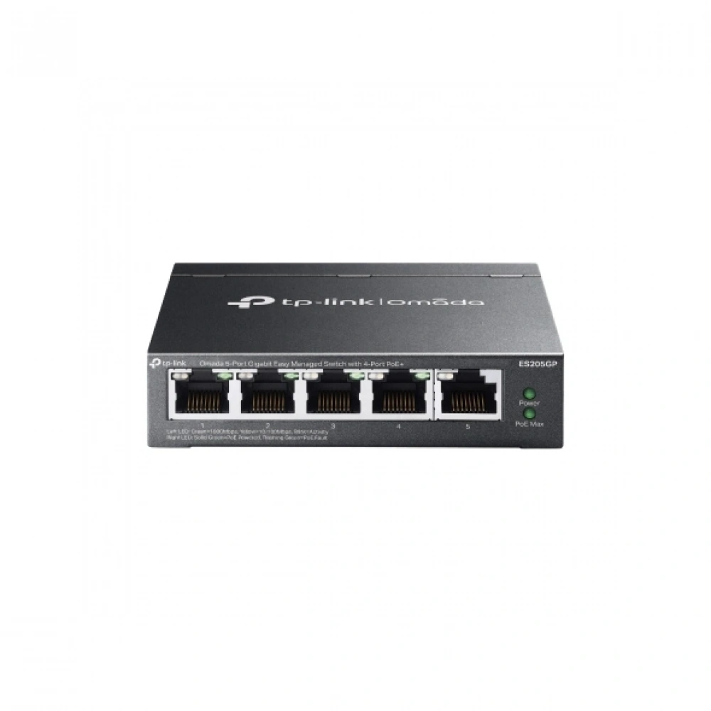 TP-LINK ES205GP 5 PORT YÖNETİLEBİLİR 65W POE SWITCH