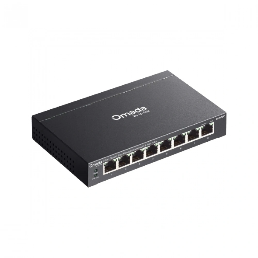 TP-LINK ES208GP 8 PORT YÖNETİLEBİLİR 64W POE SWITCH