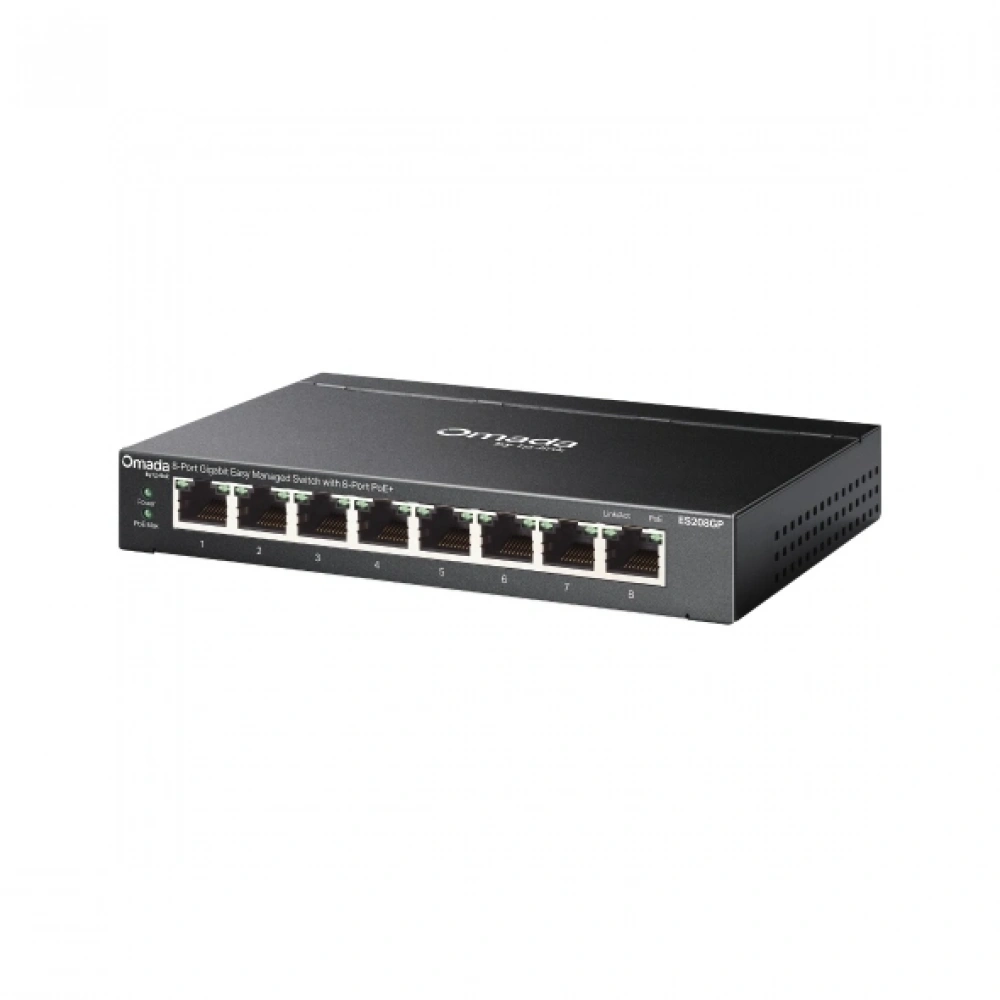 TP-LINK ES208GP 8 PORT YÖNETİLEBİLİR 64W POE SWITCH