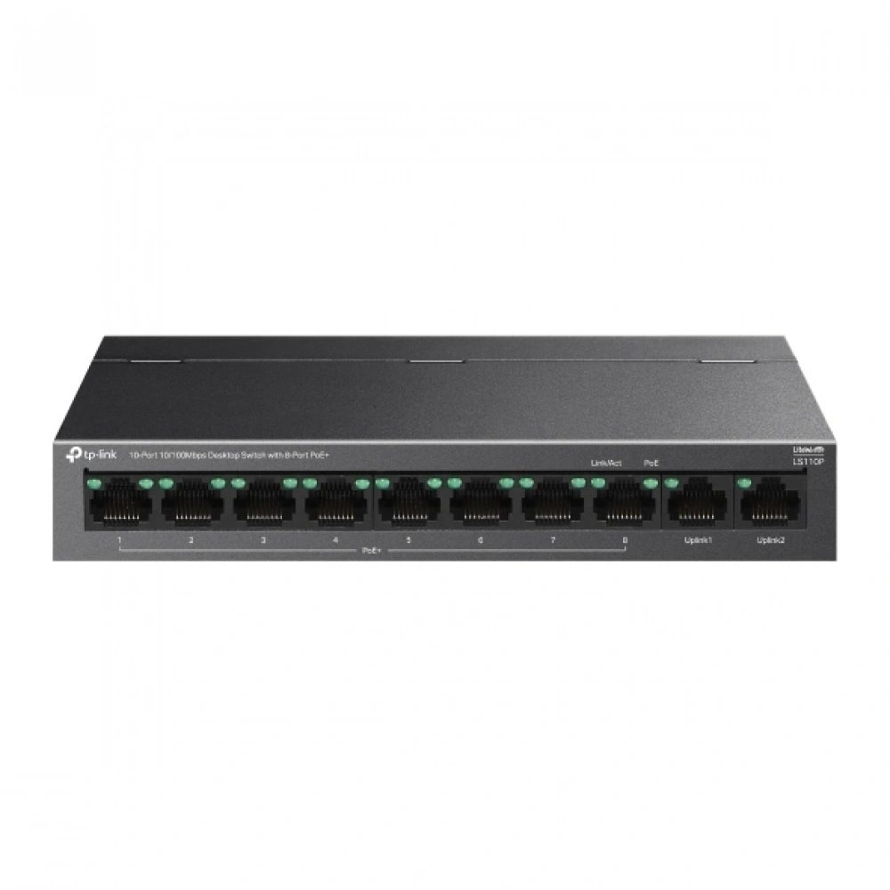 TP-LINK LS110P 10PORT 10/100 YÖNETİLEMEZ POE SWITCH