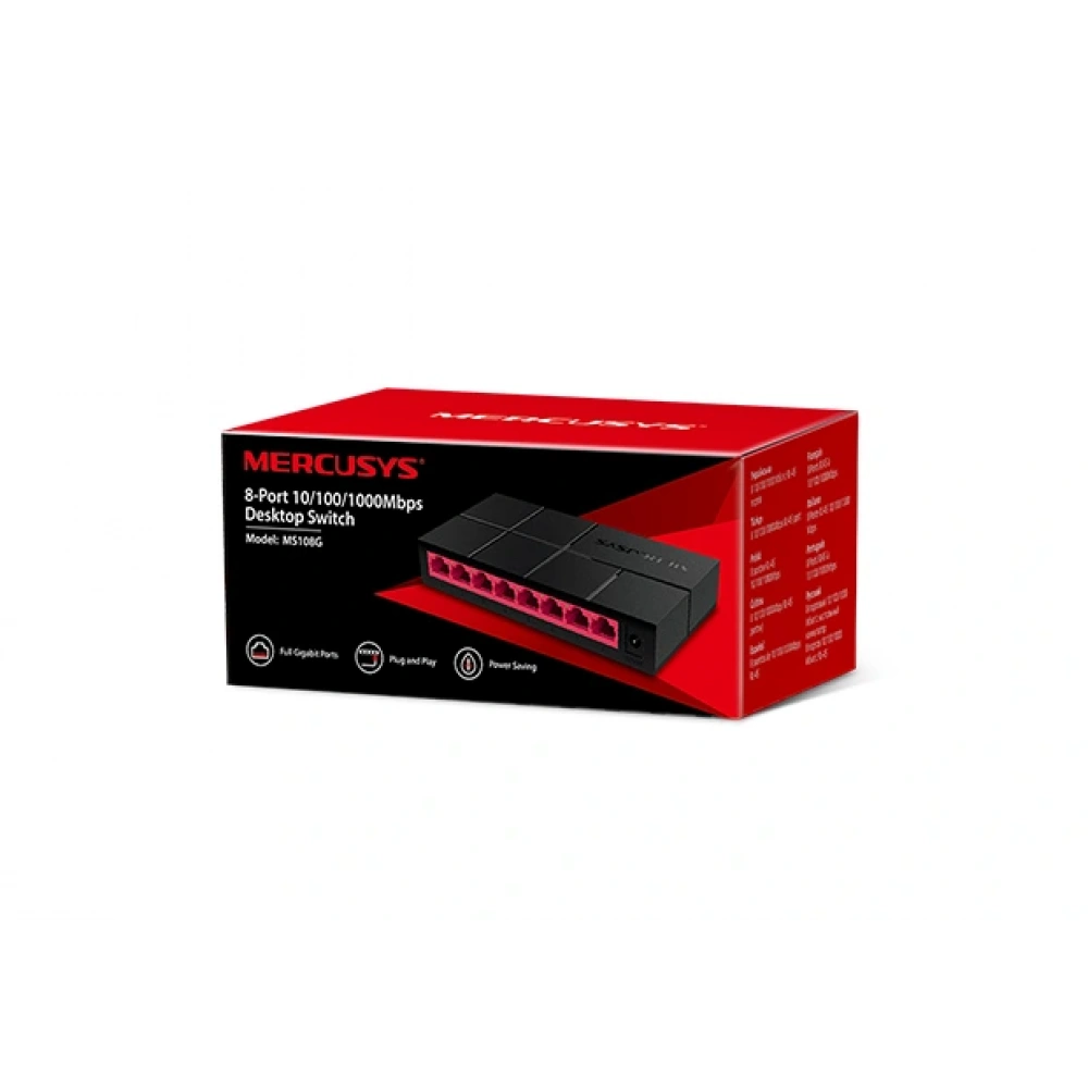 TP-LINK MERCUSYS MS108G 8PORT 10/100/1000 YÖNETİLEMEZ SWITCH