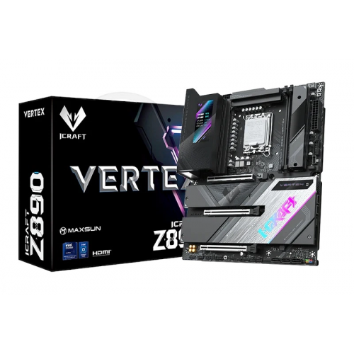 Maxsun ICraft Z890 Vertex WIFI Intel Z890 LGA1851 ATX DDR5 9000 MHz M.2 HDMI Anakart
