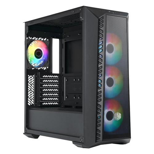 Cooler Master MasterBox 520 Siyah Tempered Glass ARGB 4x120mm Fanlı Mesh Ön Panel MidTower Kasa