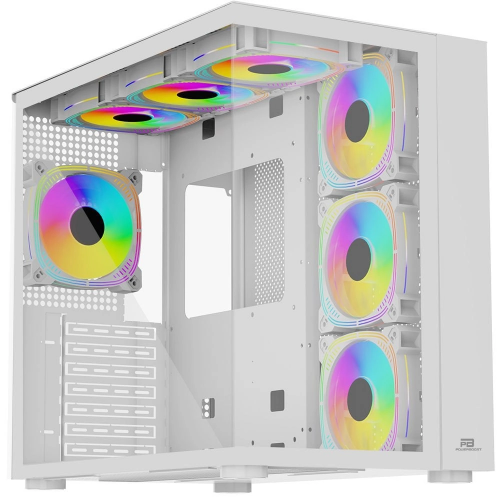 PowerBoost PB-SS02W Sea View USB 3.0 ATX 7x ARGB Fanlı Beyaz Kasa (PSU Yok)