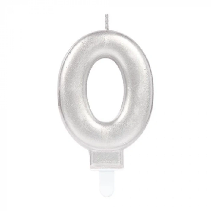 Dodes 0 Rakamı Mum Gümüş Renk
