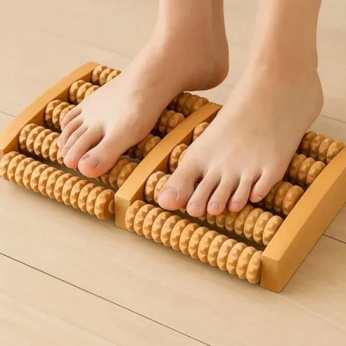 Dodes 10 Silindirli Ahşap Ayak Masaj Aleti