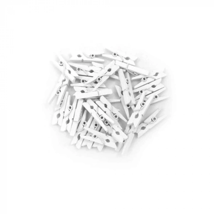 Dodes 1000 Adet Beyaz Ahşap Mandal Seti (2.5 cm)