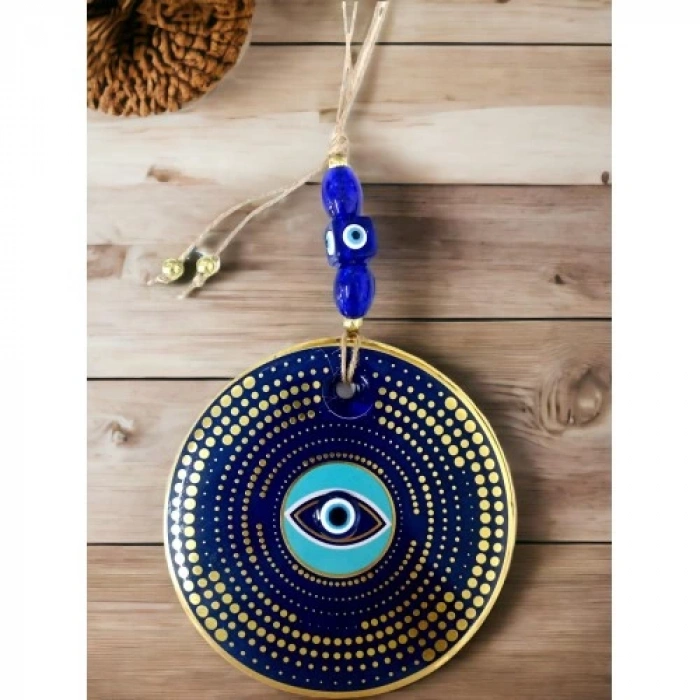 Dodes Altın Puantiyeli Nazar Boncuk Gözlü Duvar Süsü