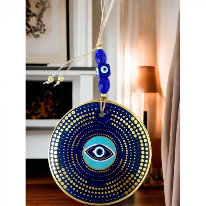 Dodes Altın Puantiyeli Nazar Boncuk Gözlü Duvar Süsü