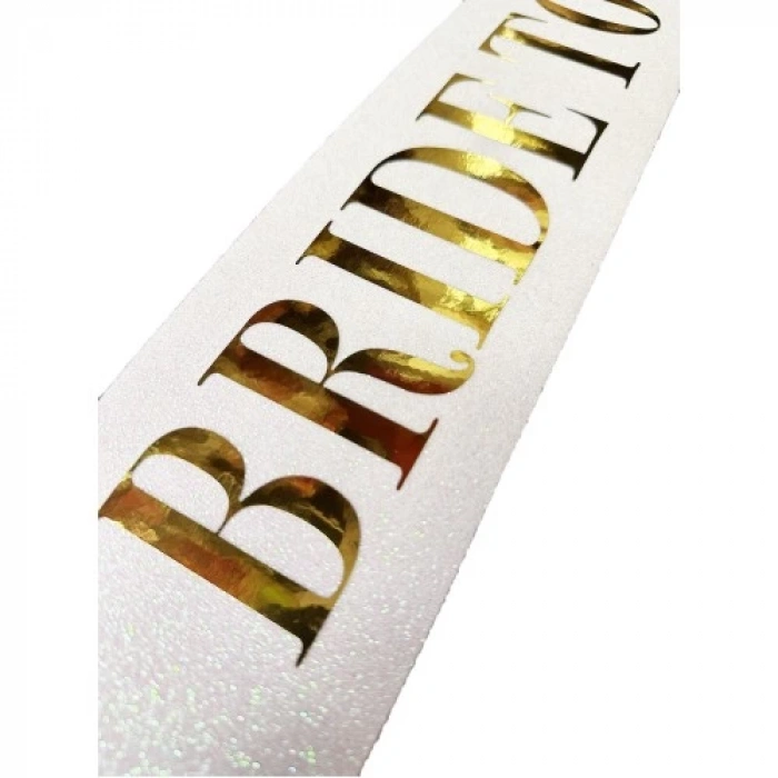 Dodes Altın Yazılı Bride To Be Simli Kuşak Kemer