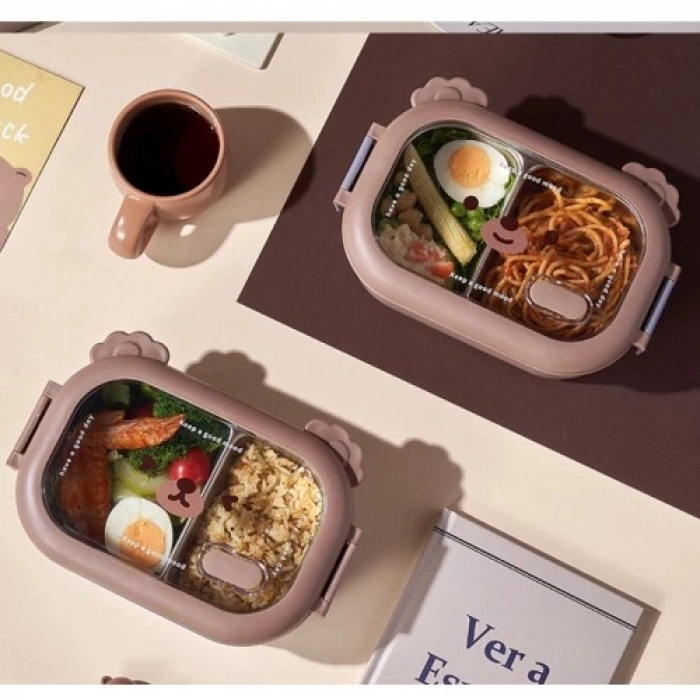 Dodes Bölmeli Paslanmaz Çelik Yemek Kutusu