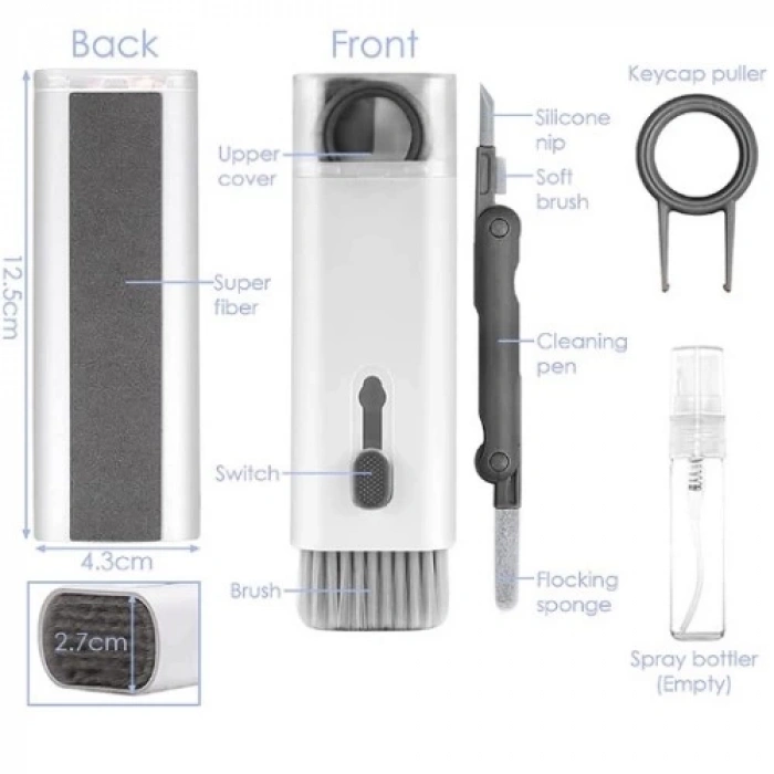 Dodes Çok Fonksiyonlu 7 Parça Airpods Klavye Ekran Kulaklık Temizleme Kiti