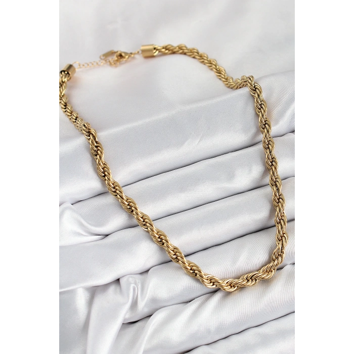 Dodes Dodes 316L Çelik Burgu Model Gold Renk Kadın Kolye TG27BKO10485