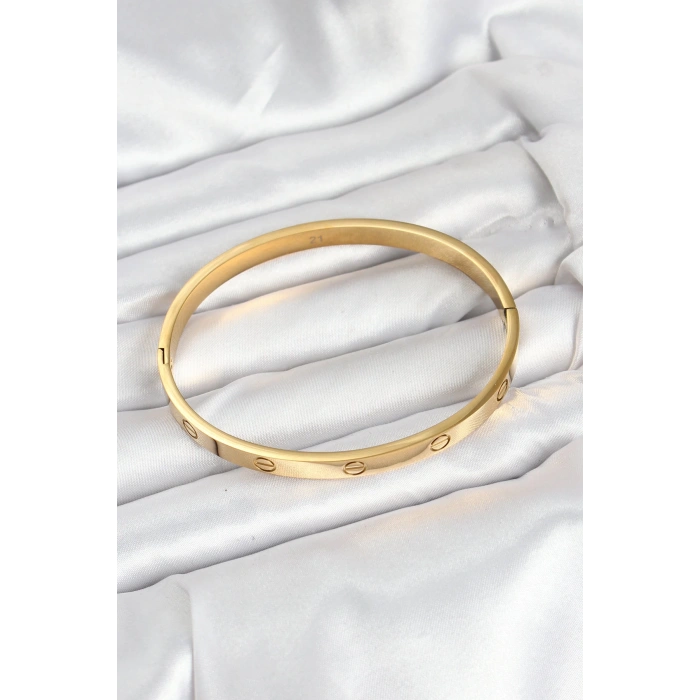 Dodes Dodes 316L Çelik Gold Renk 65 mm Kadın Kelepçe Bileklik TG27BB7912