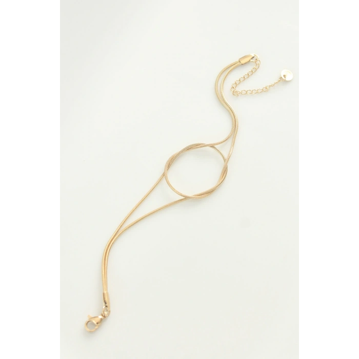 Dodes Dodes 316L Çelik Gold Renk Düğüm Model Bileklik TG27BB6042