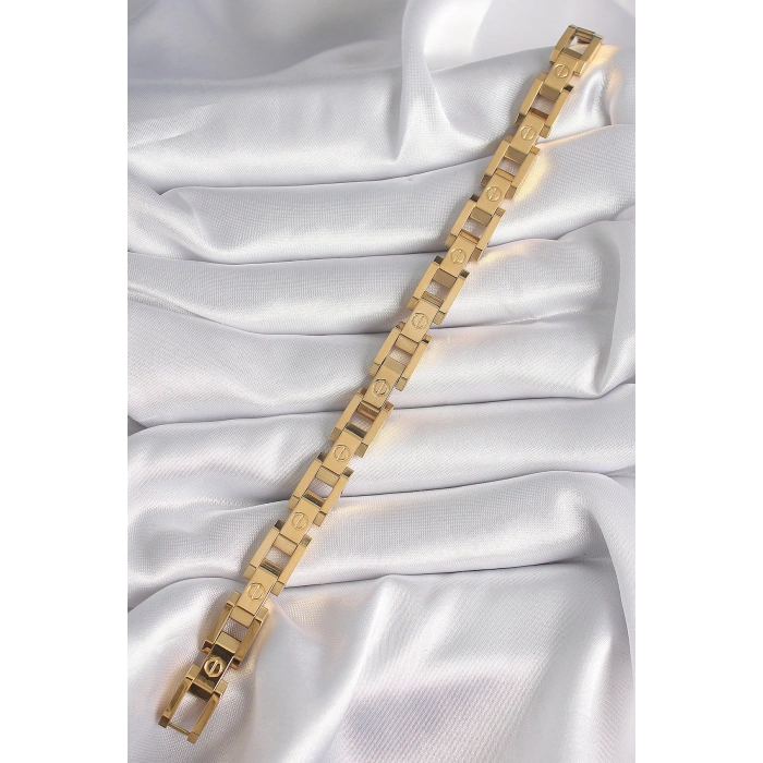 Dodes Dodes 316L Çelik Gold Renk Unisex Bileklik TG27BB6497