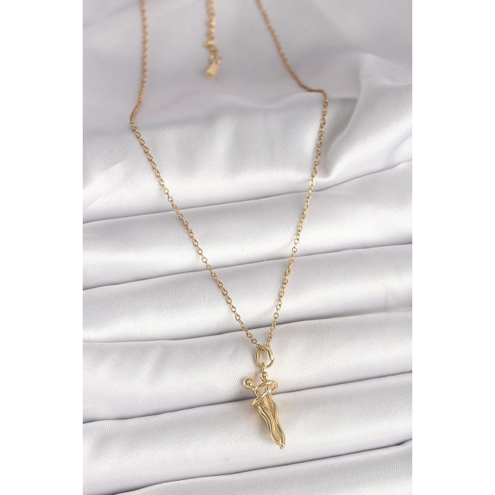 Dodes Dodes 316L Çelik Gold Renk Zincir Sarılma Model Kadın Kolye TG27BKO9976