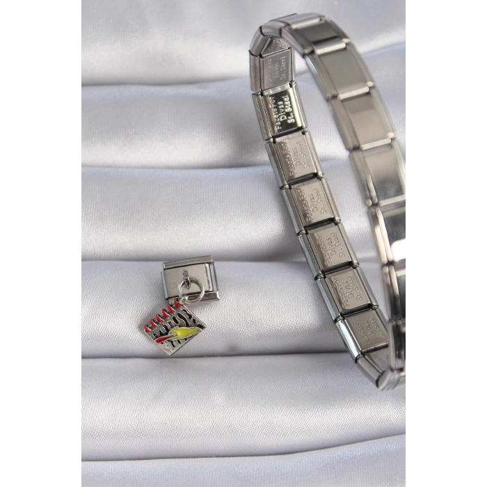 Dodes Dodes 316L Çelik Gümüş Renk Sallantı Defter Figür Nomination Charm TG27BC1055